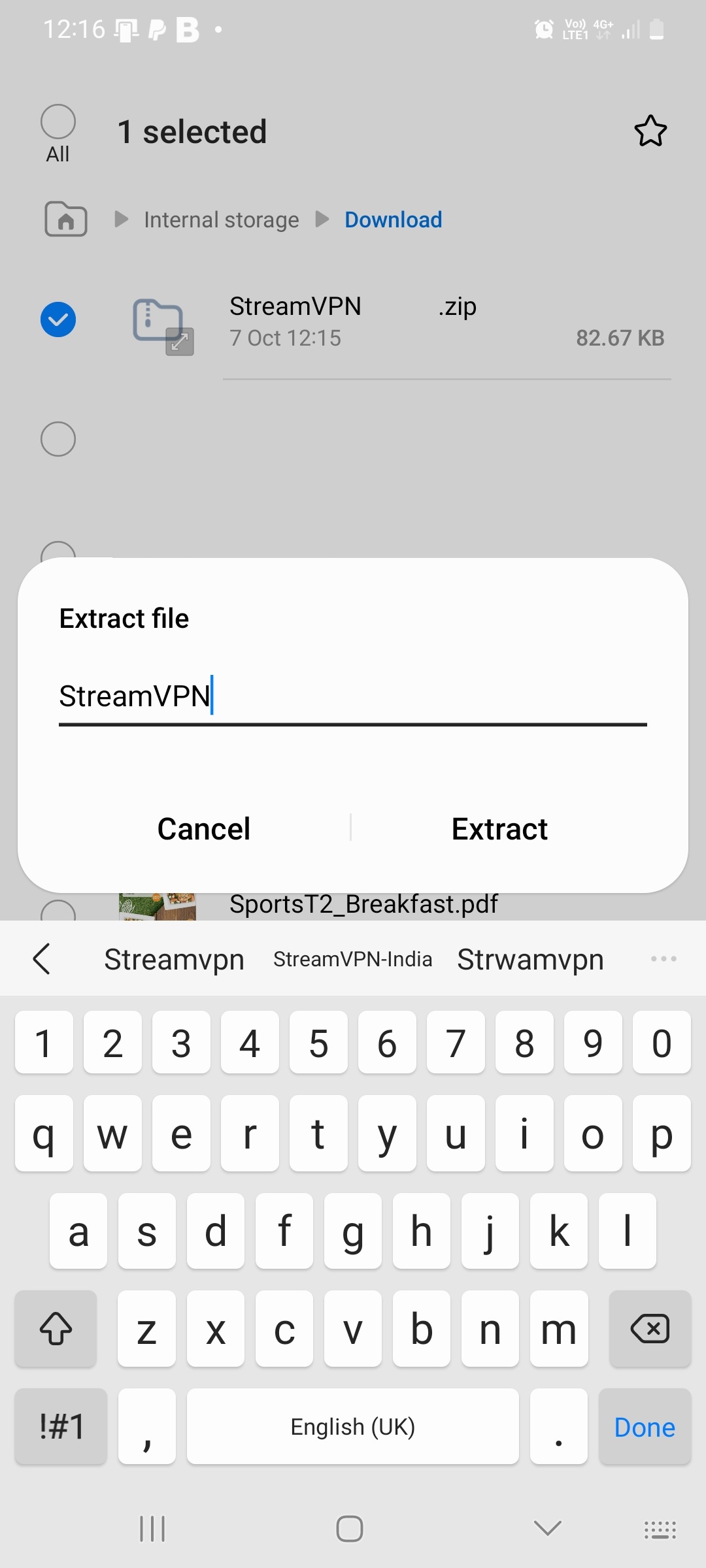 Open VPN Connect Install for Android – screenshot