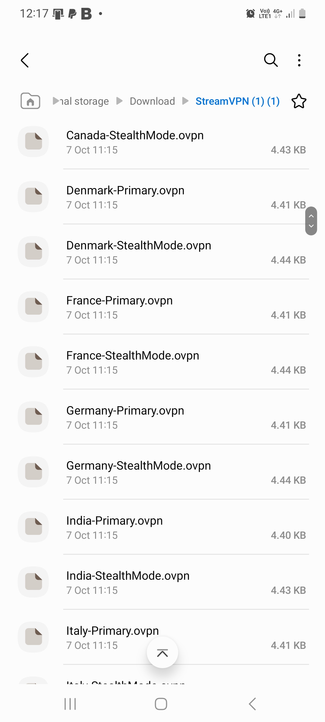 Open VPN Connect Install for Android – screenshot