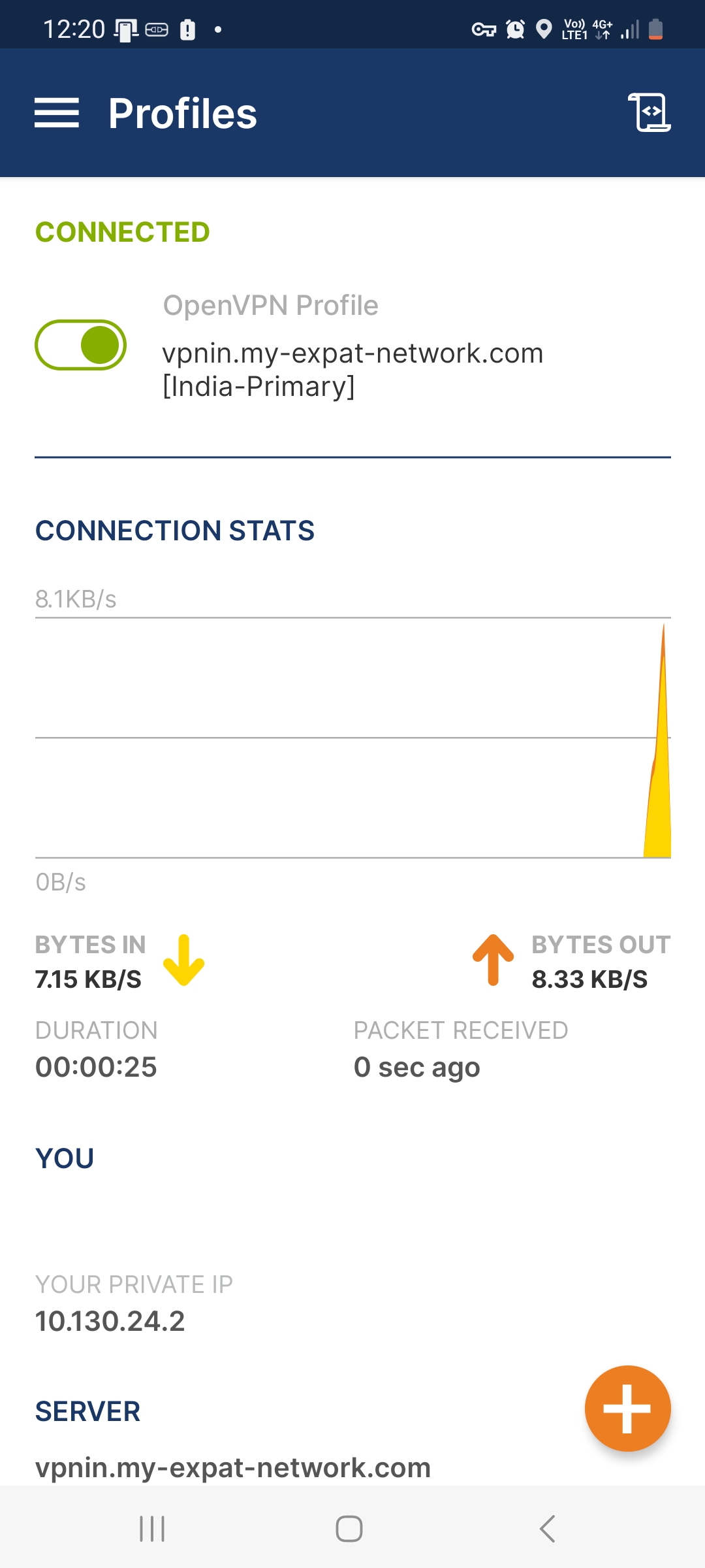 Open VPN Connect Install for Android – screenshot
