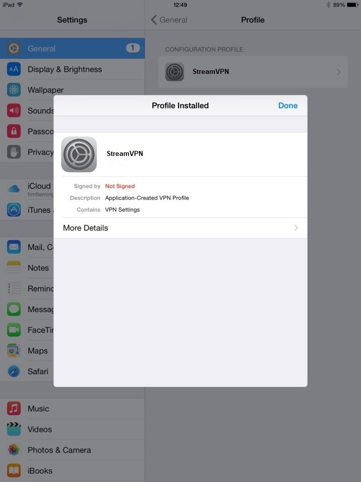 how to install vpn in ipad