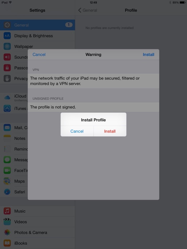 how to use vpn in ipad
