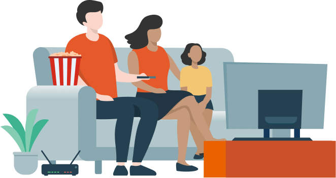 watching tv image